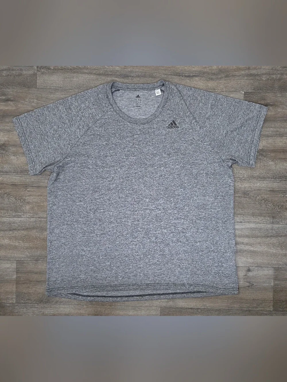 Adidas Men’s Climalite Heather Gray Athletic Crew Neck Shirt-Size 2XL